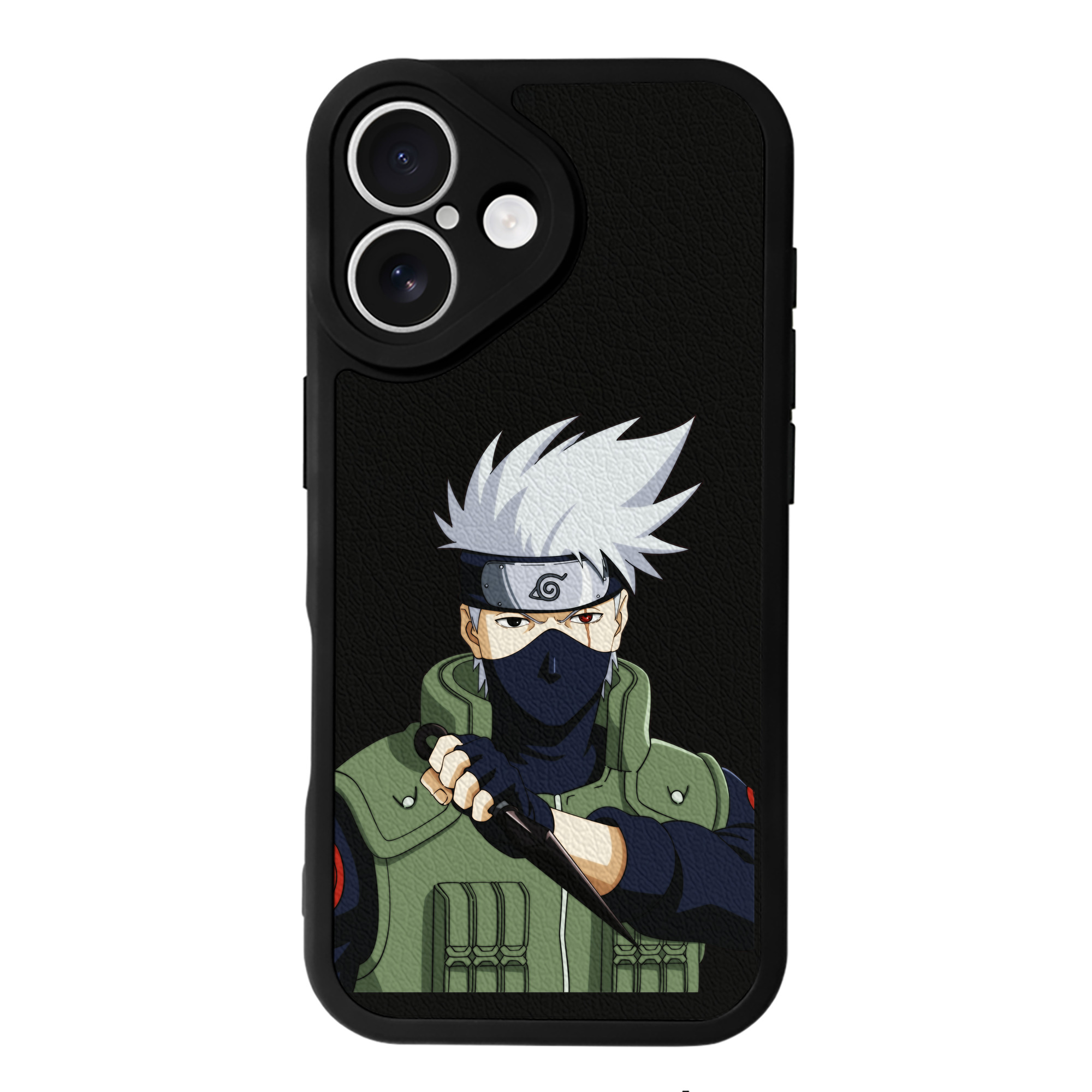 （画像用） NARUTO -ナルト- はたけ カカシ Hatake Kakashi 【iPhone 16シリーズ対応】シリコンスマホケース（レザー調） 材質：シリコン